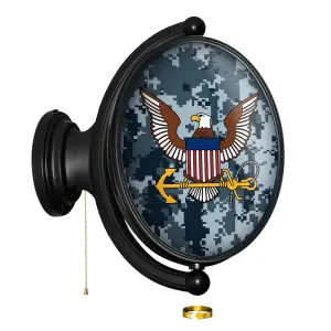US Navy: Camo - Original Oval Rotating Lighted Wall Sign