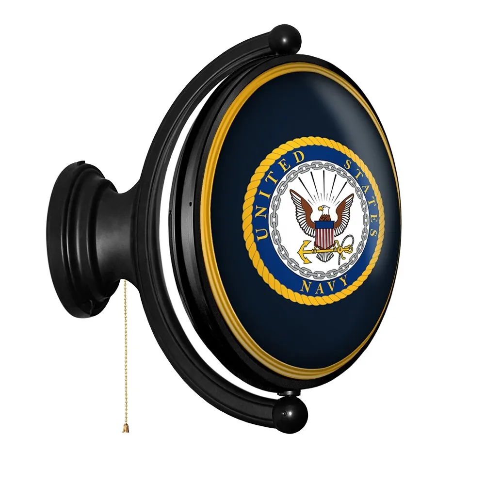 US Navy: Original Oval Rotating Lighted Wall Sign