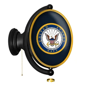 US Navy: Original Oval Rotating Lighted Wall Sign