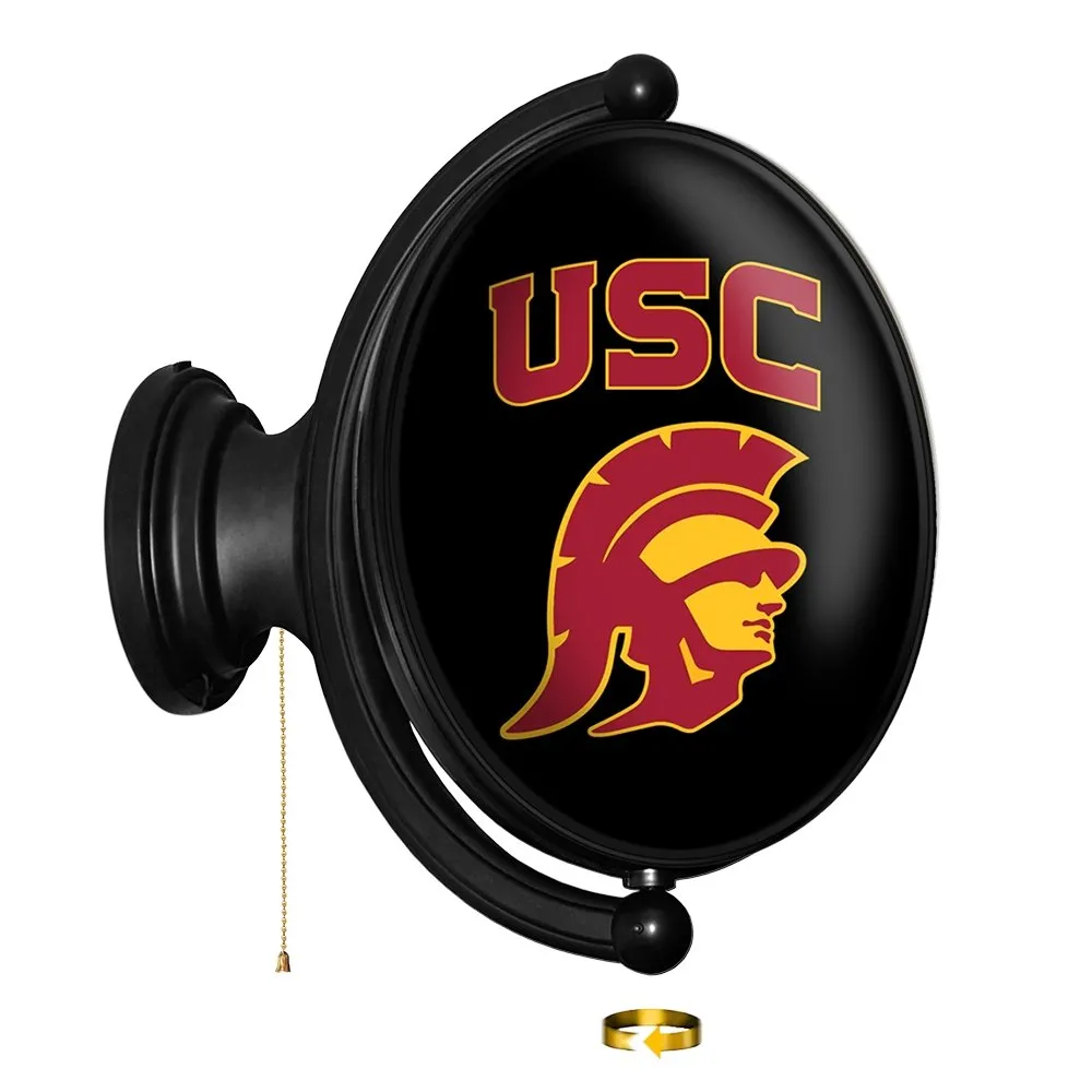 USC Trojans: Original Oval Rotating Lighted Wall Sign