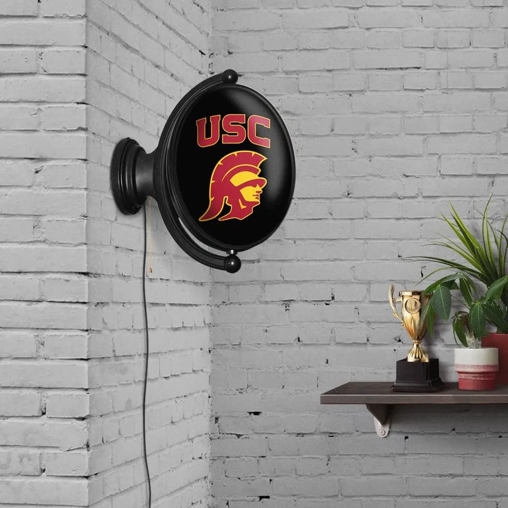 USC Trojans: Original Oval Rotating Lighted Wall Sign