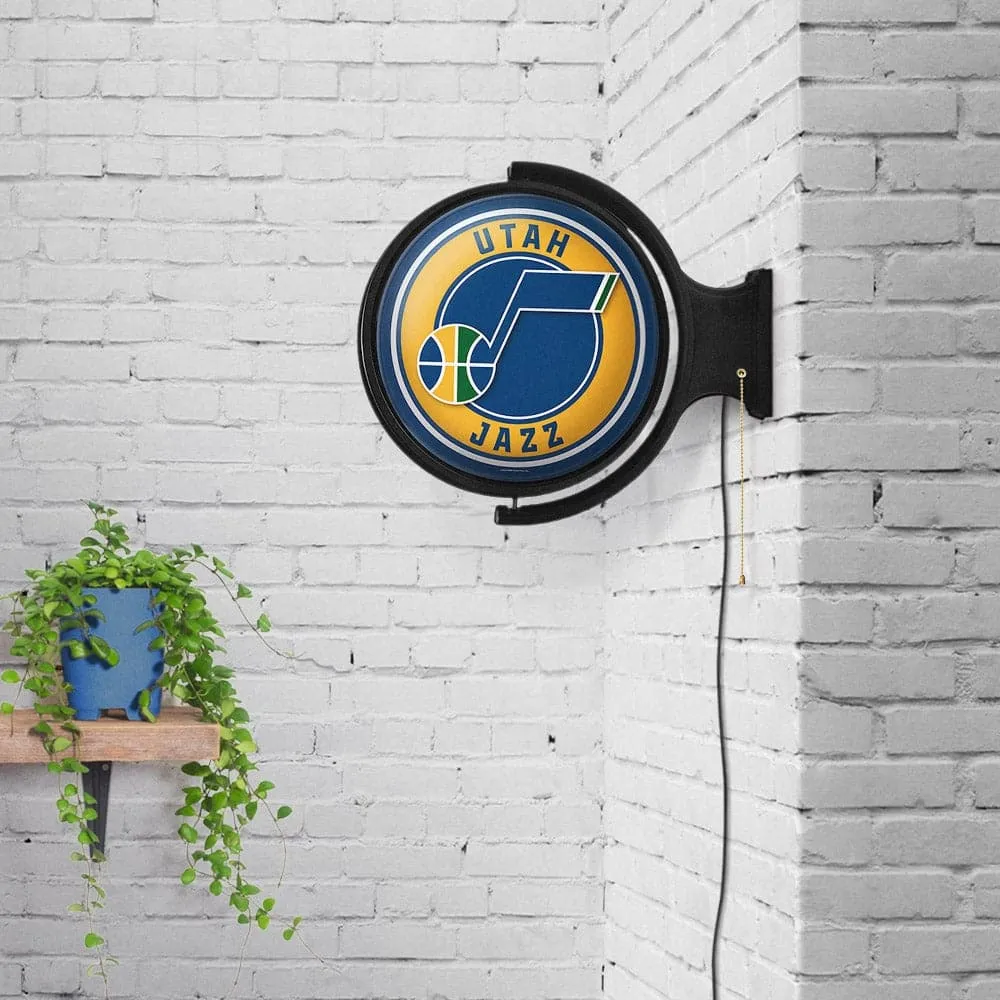 Utah Jazz: Original Round Rotating Lighted Wall Sign