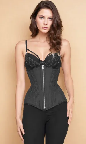 VG-16815 - Custom Made Waist Cincher Black Corsets