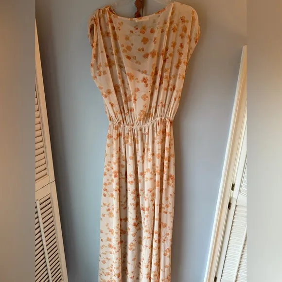 Vintage Paper Crown Maxi Dress with Jeweled Belt