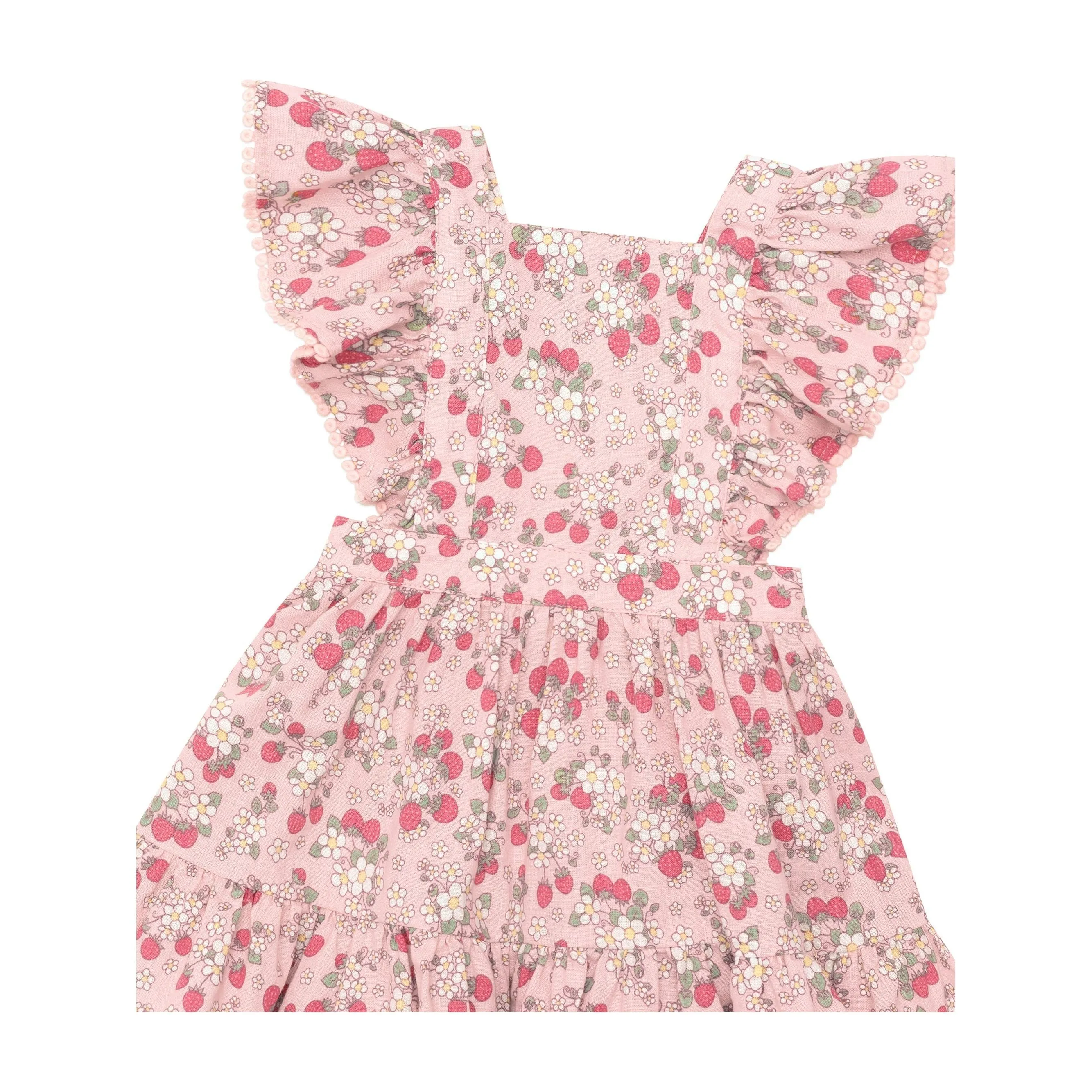 Vintage Strawberry Ruffle Dress