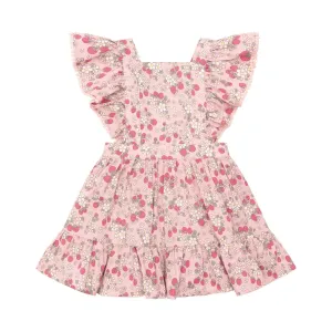 Vintage Strawberry Ruffle Dress