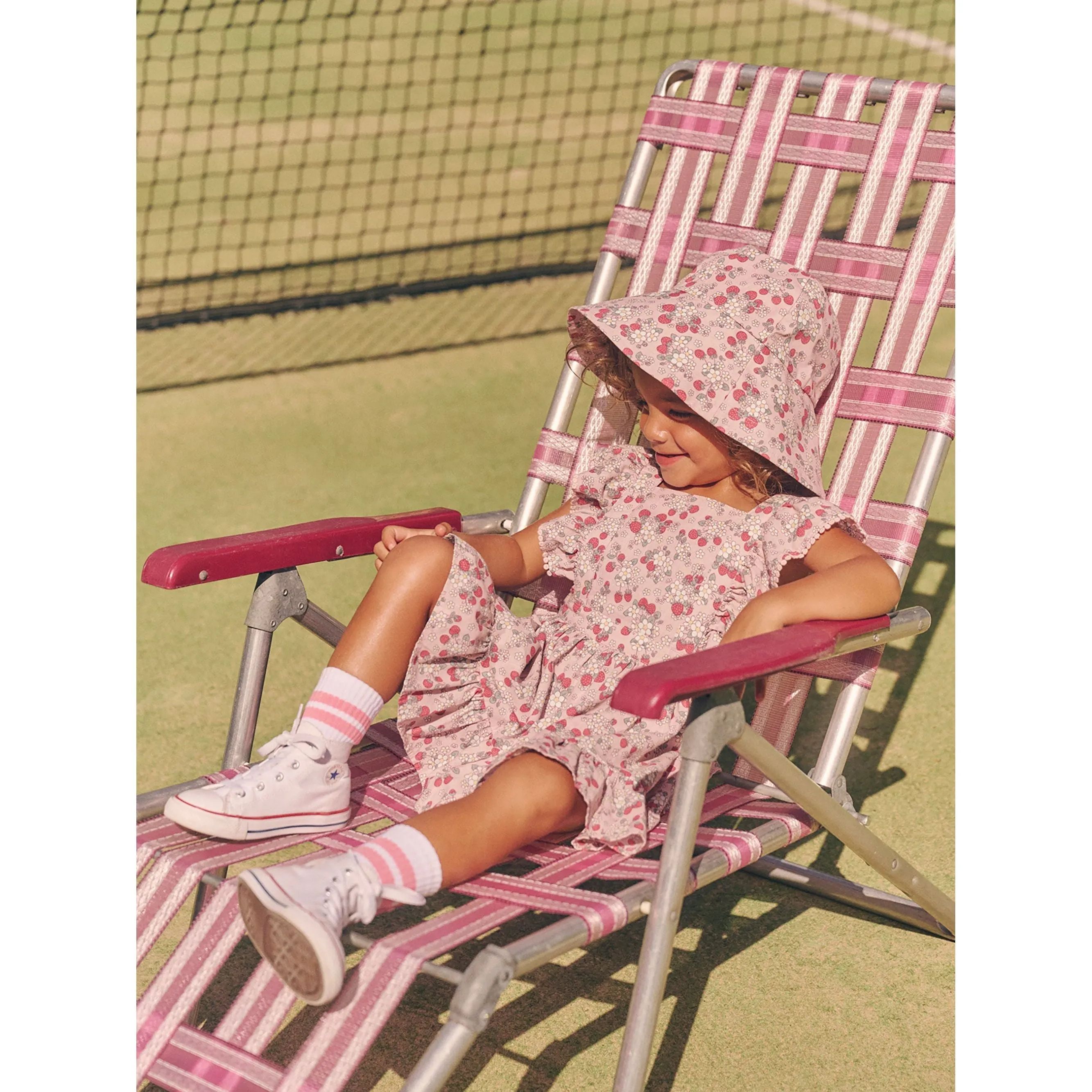 Vintage Strawberry Ruffle Dress