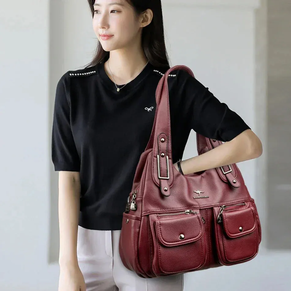 Vionne | Classic Leather Shoulder Bag