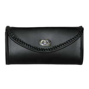 VS184 Vance Leather Windshield Bag with Braid Accents
