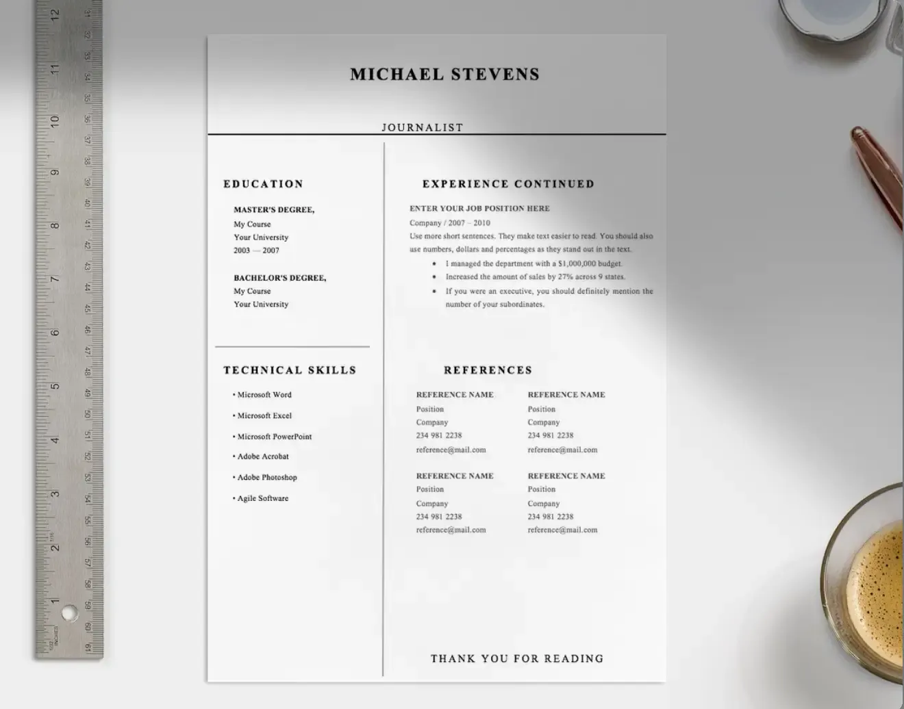 Wiz Professional CV Template