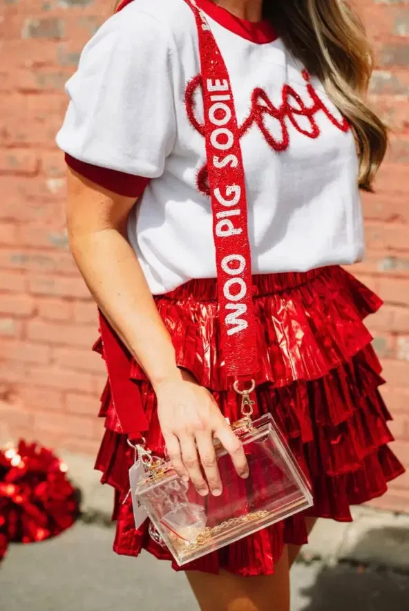Woo Pig Beaded Purse Strap