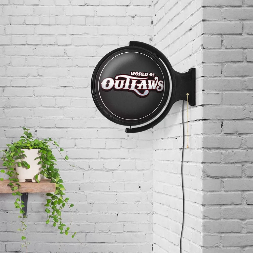 World of Outlaws: Original Round Rotating Lighted Wall Sign