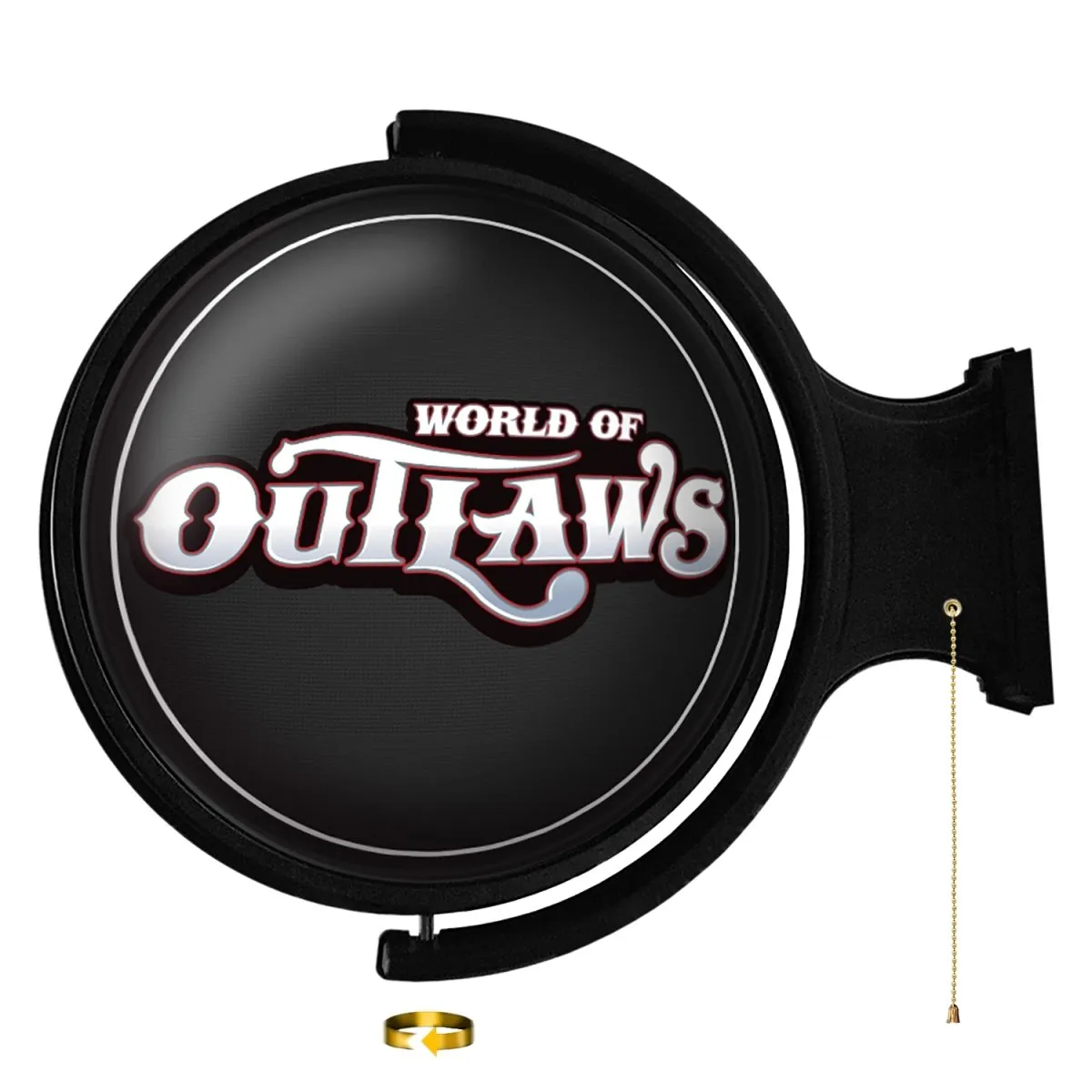 World of Outlaws: Original Round Rotating Lighted Wall Sign
