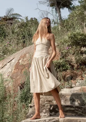 WS Goddess Strapless Dress - Almond