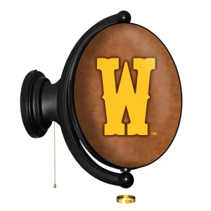 Wyoming Cowboys: W - Original Oval Rotating Lighted Wall Sign