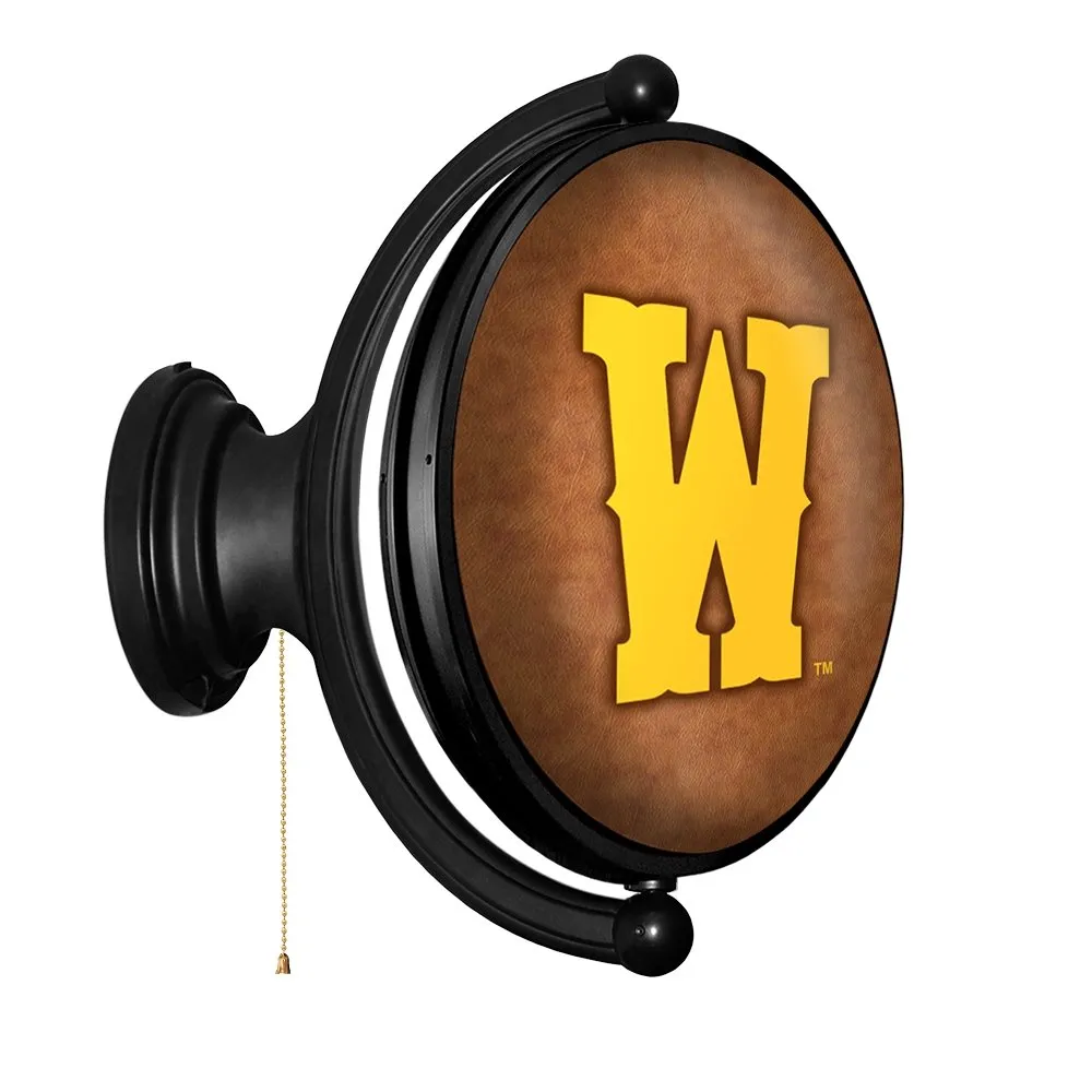 Wyoming Cowboys: W - Original Oval Rotating Lighted Wall Sign