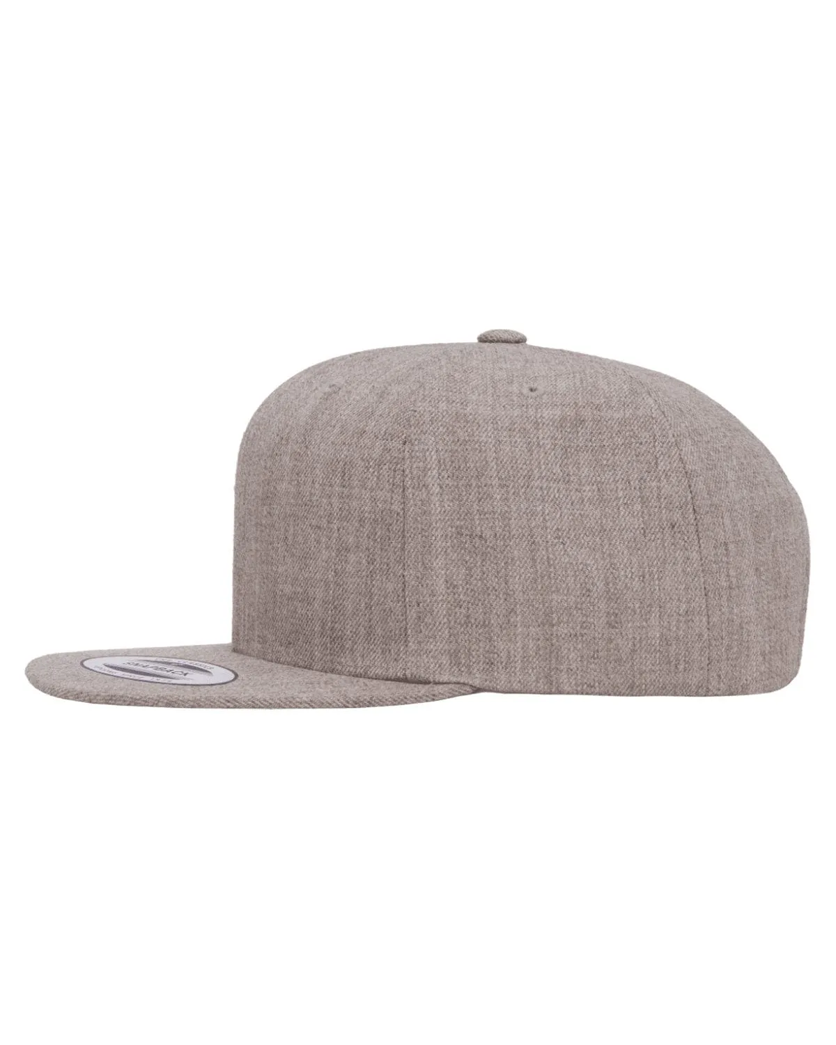Yupoong 6-Panel Structured Flat Visor Cap | Heather Grey