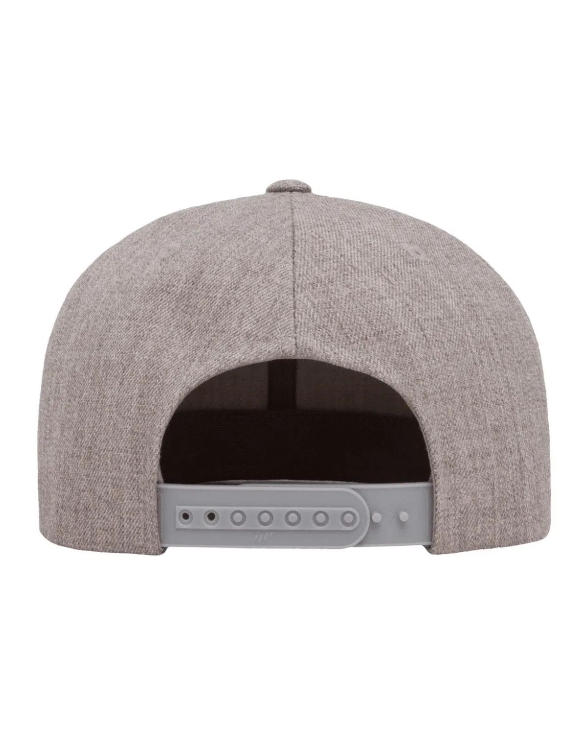 Yupoong 6-Panel Structured Flat Visor Cap | Heather Grey