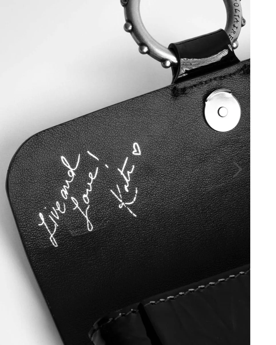 Zadig & Voltaire Kate Wallet - wrinkle patent leather  black