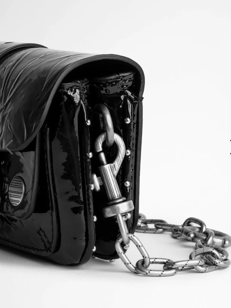 Zadig & Voltaire Kate Wallet - wrinkle patent leather  black