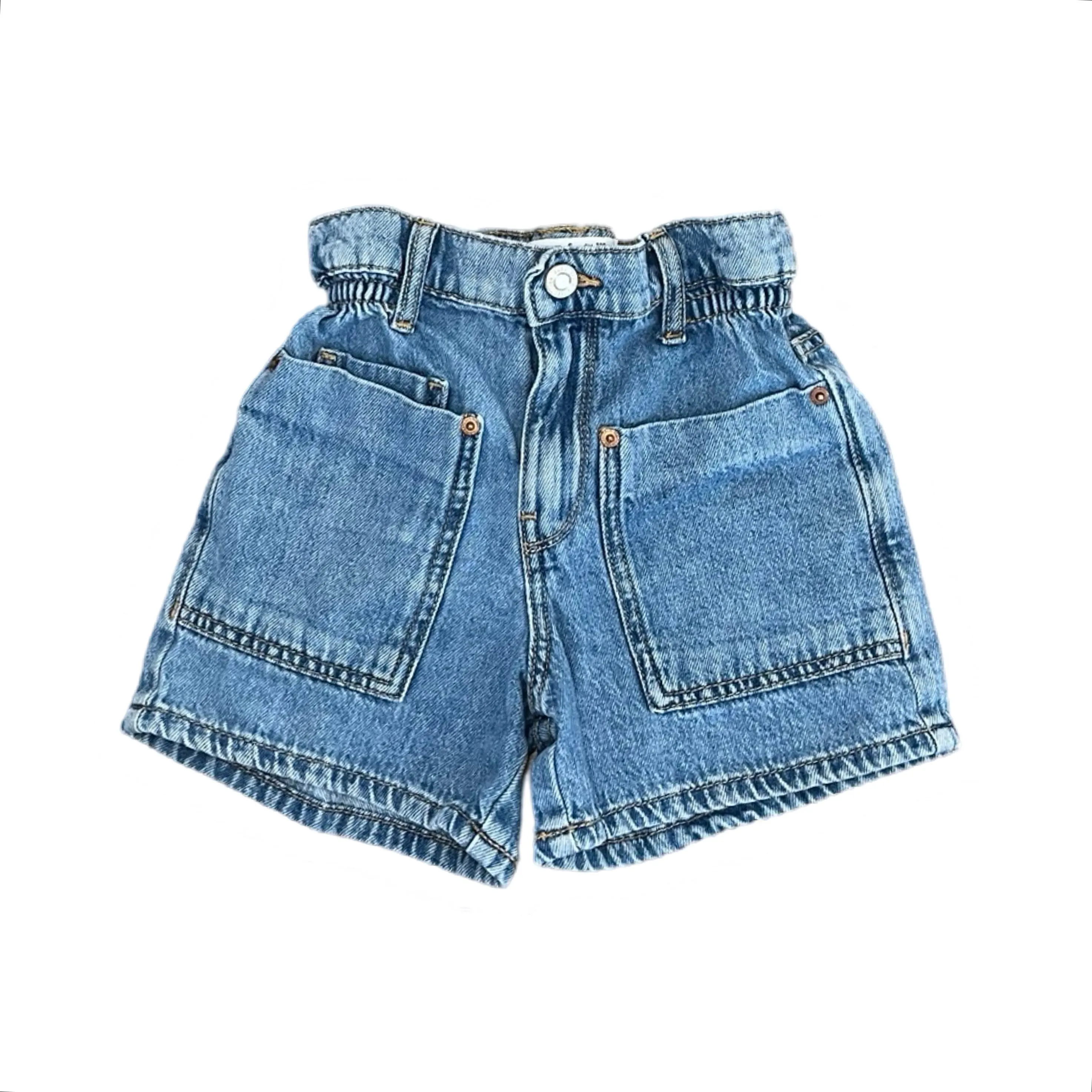 Zara Paper Bag Waist Jean Shorts